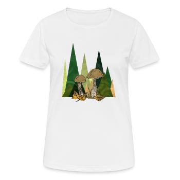 Pilze - Frauen T-Shirt atmungsaktiv - Weiß - Vorne - AI Model Female 172 dark (172cm)