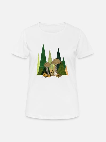 Pilze - Frauen T-Shirt atmungsaktiv - Weiß