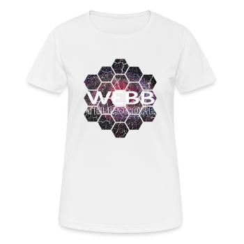 jwst Télescope spatial James Webb - T-shirt respirant Femme - blanc - Devant - AI Model Female 172 dark (172cm)