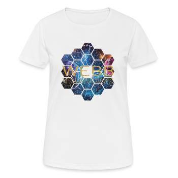 jwst Télescope spatial James Webb - T-shirt respirant Femme - blanc - Devant - AI Model Female 172 dark (172cm)