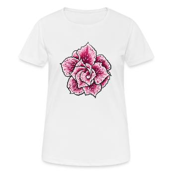 Fleur - T-shirt respirant Femme - blanc - Devant - AI Model Female 172 dark (172cm)