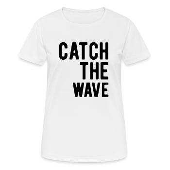 Catch the Wave - Frauen T-Shirt atmungsaktiv - Weiß - Vorne - AI Model Female 172 dark (172cm)