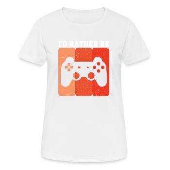i d rather be - Frauen T-Shirt atmungsaktiv - Weiß - Vorne - AI Model Female 172 dark (172cm)