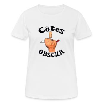 Côtes obscur des vignes avec une main de femme - T-shirt respirant Femme - blanc - Devant - AI Model Female 172 dark (172cm)