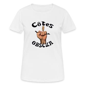Côtes obscur du vigneron et de ses vignes - T-shirt respirant Femme - blanc - Devant - AI Model Female 172 dark (172cm)