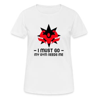 GYM red - Frauen T-Shirt atmungsaktiv - Weiß - Vorne - AI Model Female 172 dark (172cm)