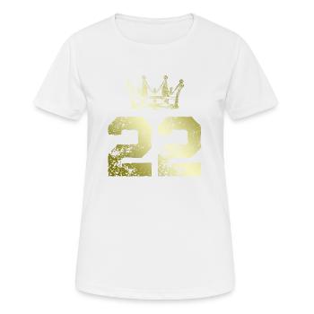 22 Number crown - Women's Breathable T-Shirt - white - Front - AI Model Female 172 dark (172cm)