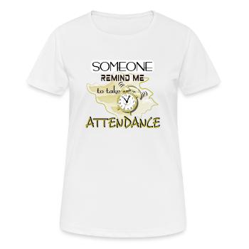 Wecker-Klingelton-Erinnerung - Frauen T-Shirt atmungsaktiv - Weiß - Vorne - AI Model Female 172 dark (172cm)
