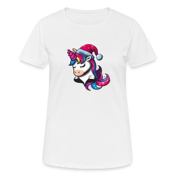 Festliches Einhorn - Frauen T-Shirt atmungsaktiv - Weiß - Vorne - AI Model Female 172 dark (172cm)