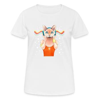 Fun music chat - Women's Breathable T-Shirt - white - Front - AI Model Female 172 dark (172cm)