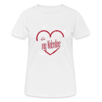 Be my valentine - Women's Breathable T-Shirt - white - Front - AI Model Female 172 dark (172cm)