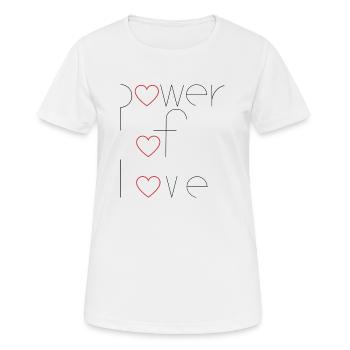 Power of Love - Frauen T-Shirt atmungsaktiv - Weiß - Vorne - AI Model Female 172 dark (172cm)
