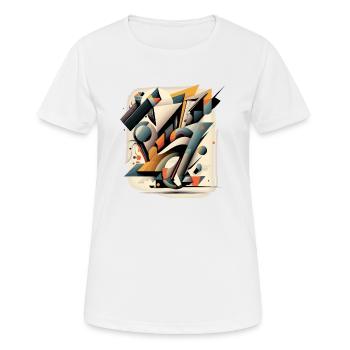 Abstract geometry - Women's Breathable T-Shirt - white - Front - AI Model Female 172 dark (172cm)