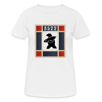 Wojtek l’ours soldat - T-shirt respirant Femme - blanc - Devant - AI Model Female 172 dark (172cm)