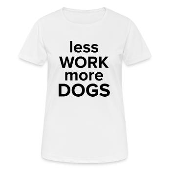 Dog Hund - Frauen T-Shirt atmungsaktiv - Weiß - Vorne - AI Model Female 172 dark (172cm)