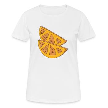 orangen schnitze 2 - Frauen T-Shirt atmungsaktiv - Weiß - Vorne - AI Model Female 172 dark (172cm)