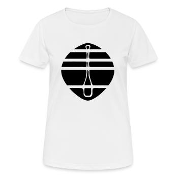 schwarzes Paddel Logo - Frauen T-Shirt atmungsaktiv - Weiß - Vorne - AI Model Female 172 dark (172cm)