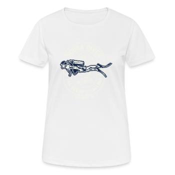 Wassersport - Frauen T-Shirt atmungsaktiv - Weiß - Vorne - AI Model Female 172 dark (172cm)