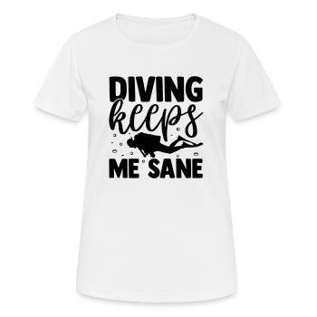 Plongée Plongée Dicton - T-shirt respirant Femme - blanc - Devant - AI Model Female 172 dark (172cm)