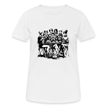 Mein Verein ist der Strickverein - Frauen T-Shirt atmungsaktiv - Weiß - Vorne - AI Model Female 172 dark (172cm)