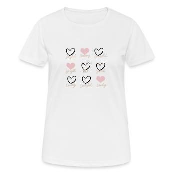 Inspirational Shirt Women Self Love - Women's Breathable T-Shirt - white - Front - AI Model Female 172 dark (172cm)
