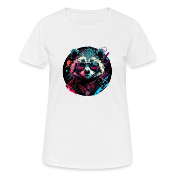 Raccoon corporate - Women's Breathable T-Shirt - white - Front - AI Model Female 172 dark (172cm)