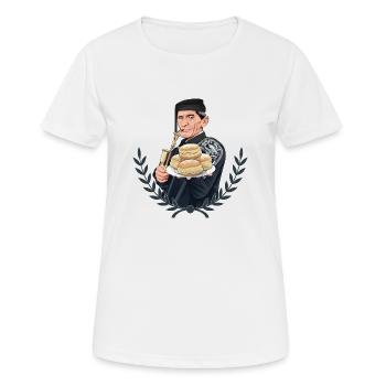 Rieser Grantler // Illustration - Frauen T-Shirt atmungsaktiv - Weiß - Vorne - AI Model Female 172 dark (172cm)