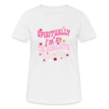 Spirituell bin ich auf der Scholastic Book Fair - Frauen T-Shirt atmungsaktiv - Weiß - Vorne - AI Model Female 172 dark (172cm)
