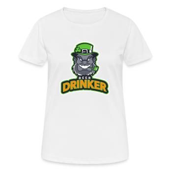 Beer Drinker - Women's Breathable T-Shirt - white - Front - AI Model Female 172 dark (172cm)