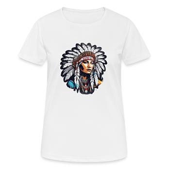 Indianer - Indianer - USA - Frauen T-Shirt atmungsaktiv - Weiß - Vorne - AI Model Female 172 dark (172cm)