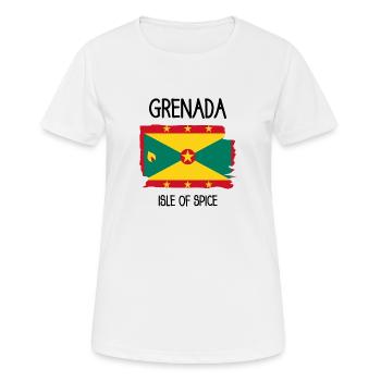 Grenade - Saint George ́s - Caraïbes - Antilles - T-shirt respirant Femme - blanc - Devant - AI Model Female 172 dark (172cm)