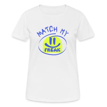 MATCH my freak - Frauen T-Shirt atmungsaktiv - Weiß - Vorne - AI Model Female 172 dark (172cm)