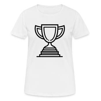 Trophäe - Frauen T-Shirt atmungsaktiv - Weiß - Vorne - AI Model Female 172 dark (172cm)