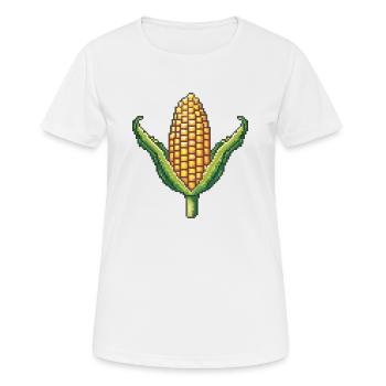 Icône pixel de maïs - T-shirt respirant Femme - blanc - Devant - AI Model Female 172 dark (172cm)
