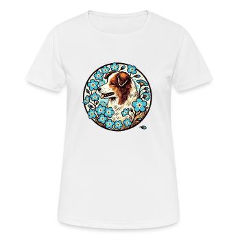 Berger australien - T-shirt respirant Femme - blanc - Devant - AI Model Female 172 dark (172cm)