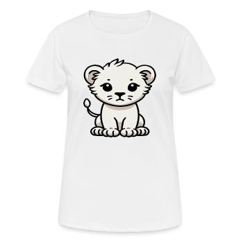 Lion cub - Women's Breathable T-Shirt - white - Front - AI Model Female 172 dark (172cm)