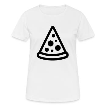 Pizza - Frauen T-Shirt atmungsaktiv - Weiß - Vorne - AI Model Female 172 dark (172cm)