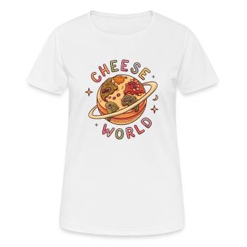 Cheese World - Frauen T-Shirt atmungsaktiv - Weiß - Vorne - AI Model Female 172 dark (172cm)