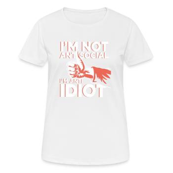 Pas fan de la bêtise - T-shirt respirant Femme - blanc - Devant - AI Model Female 172 dark (172cm)