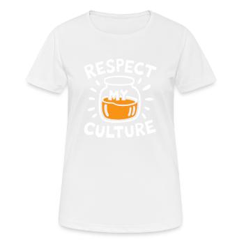 Célébrer la culture du thé fermenté - T-shirt respirant Femme - blanc - Devant - AI Model Female 172 dark (172cm)