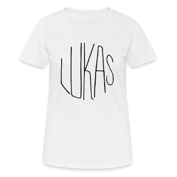 Lukas - Frauen T-Shirt atmungsaktiv - Weiß - Vorne - AI Model Female 172 dark (172cm)