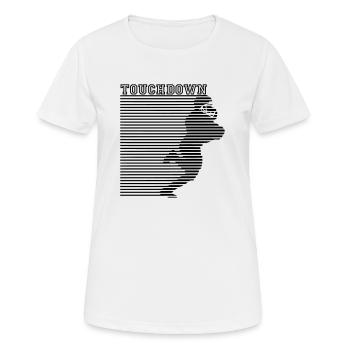 Football américain Touchdown Quarterback Basebal - T-shirt respirant Femme - blanc - Devant - AI Model Female 172 dark (172cm)