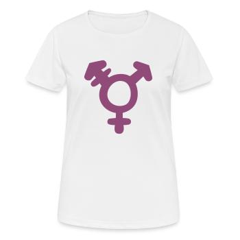 Transgender Symbol - Women's Breathable T-Shirt - white - Front - AI Model Female 172 dark (172cm)