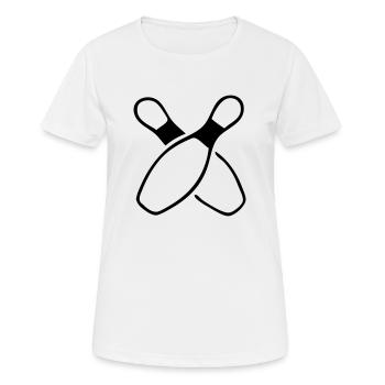 bowling kegeln kegel - Frauen T-Shirt atmungsaktiv - Weiß - Vorne - AI Model Female 172 dark (172cm)