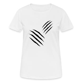 clawed - Women's Breathable T-Shirt - white - Front - AI Model Female 172 dark (172cm)