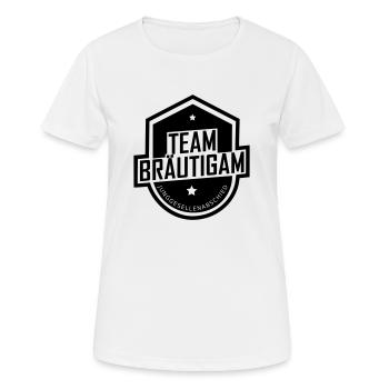 Junggesellenabschied Team Bräutigam - Frauen T-Shirt atmungsaktiv - Weiß - Vorne - AI Model Female 172 dark (172cm)