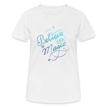 Believe in Magic blue - Women's Breathable T-Shirt - white - Front - AI Model Female 172 dark (172cm)