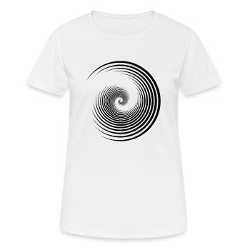 Optische Täuschung Kreis - Frauen T-Shirt atmungsaktiv - Weiß - Vorne - AI Model Female 172 dark (172cm)