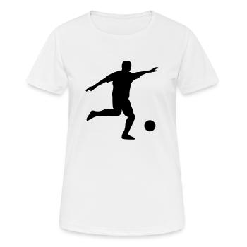 fussballer - Frauen T-Shirt atmungsaktiv - Weiß - Vorne - AI Model Female 172 dark (172cm)