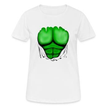 Déchiré Musculaires Vert, musculaires, de la - T-shirt respirant Femme - blanc - Devant - AI Model Female 172 dark (172cm)